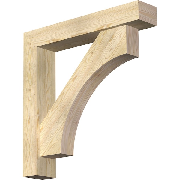 Ekena Millwork Westlake Block Rough Sawn Bracket w/ Offset Brace, Douglas Fir, 6"W x 32"D x 32"H BKT0604X32X32WTL05RDF - main